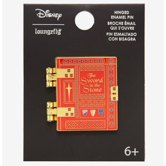 New with tag Disney Loungefly Sword In The Stone Hinged Story Book Enamel Pin - Picture 7 of 7